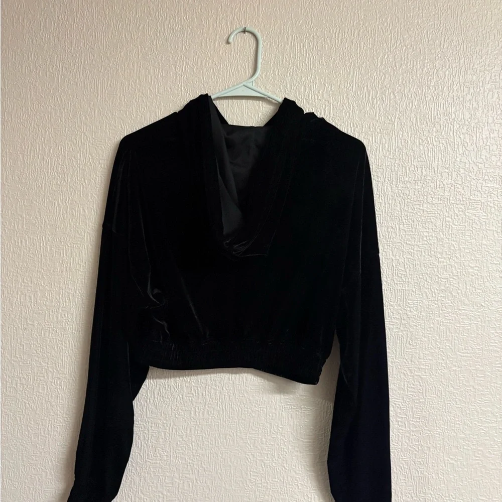 H&M Black Velvet Divided Hoodie - Picture 2 of 3